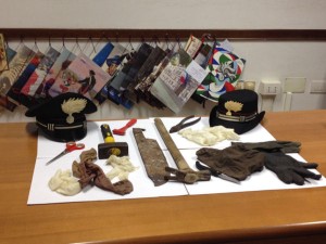 materiale sequestrato da cc carbonia2