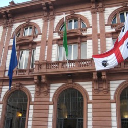 Facciata restaurata Universita di Sassari