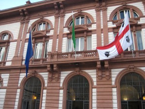 Facciata restaurata Universita di Sassari