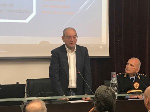 L'assessore degli Enti locali Cristiano Erriu a Monserrato per la 15a Festa regionale della Polizia locale.