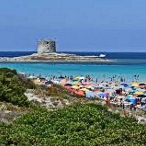 Stintino_la spiaggia della Pelosa stracolma di gente