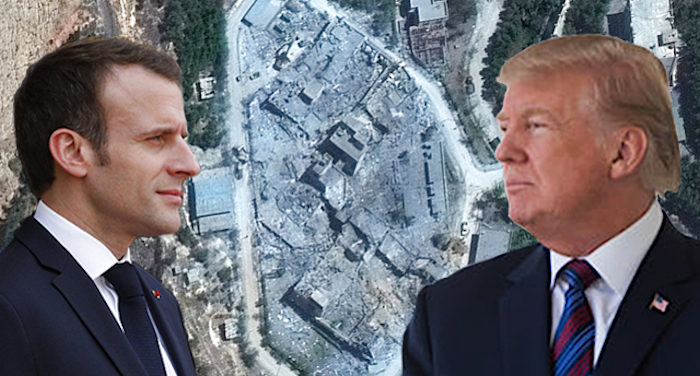 l'instabile presidente usa smentisce macron