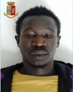 Alieu Bondi di 29 anni, del Gambia arrestato per furto a Cagliari