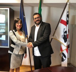 Bruxelles, 23 maggio 2018. L'assessora della Difesa dell'ambiente Donatella Spano ha incontrato l'assessore per Ambiente agricoltura e la pesca delle Baleari