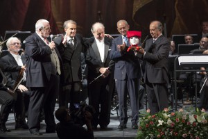 Sabino Lenoci, Claudio Orazi, Donato Renzetti, Cristiano Erriu, Leo Nucci (foto Priamo Tolu)