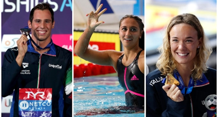 Tris di ori negli europei di nuoto