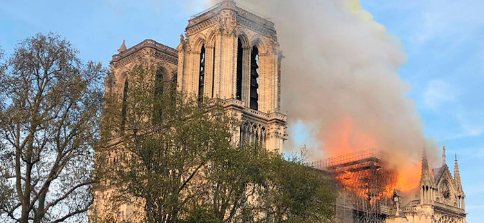 Incendio devasta cattedrale di Notre Dame di Parigi