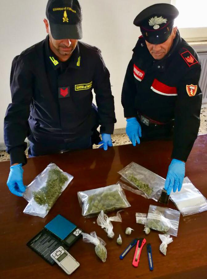 Carabinieri comp. Sanluiri con droga