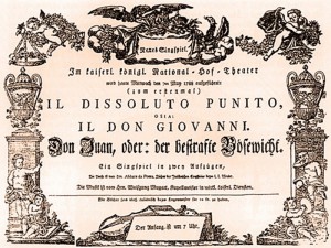 foto repertorio antico cartellone de il Don giovanni di Mozart