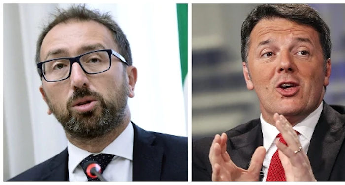 Nella foto il ministro della giustizia Bonafede e Renzi