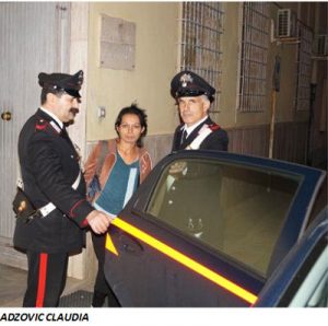 nomade arrestata da cc sanluri_adzovic claudia