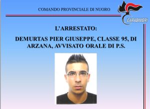 pier giuseppe demurtas di Arzana arrestato per tentato omciidio