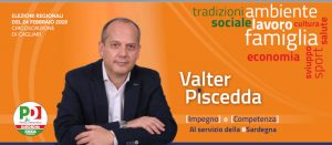 Valter piscedda candidato alle prossime elezioni regionali